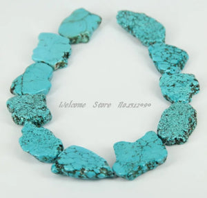 Large Howlite Slice Beads, Sky Drilled Slab Beads for DIY Necklace Jewelry