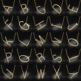 Large Initial Necklaces Stainless Steel Big Letter A-Z Monogram Collares