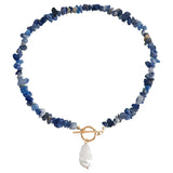 Large Irregular Pearl OT Buckle Stone Necklace For Women