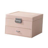 Large Jewellery Box Organiser Double Layer Trinket Jewelry Storage Case