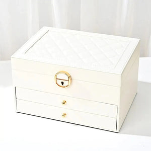 Large Jewelry Storage Box Multi-Layer Organizer For Women