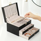 Large Jewelry Storage Box Multi-Layer Organizer For Women