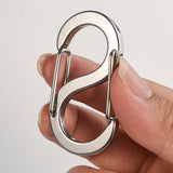 304 Stainless Steel Keychain Double Head Mountaineering Buckle Key Ring