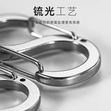 304 Stainless Steel Keychain Double Head Mountaineering Buckle Key Ring