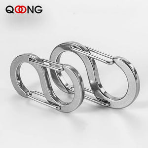 304 Stainless Steel Keychain Double Head Mountaineering Buckle Key Ring