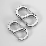 304 Stainless Steel Keychain Double Head Mountaineering Buckle Key Ring