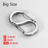 304 Stainless Steel Keychain Double Head Mountaineering Buckle Key Ring