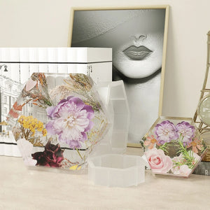Large Hexagonal Silicone Mould for Preserving Flowers Diy