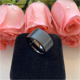 Tungsten Wedding Ring Flat Band Brushed Finish 12MM Comfort Fit