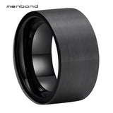 Tungsten Wedding Ring Flat Band Brushed Finish 12MM Comfort Fit