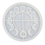 Moon Phase Round Tray Resin Mold Crescent Full Moon Keychain Pendant