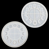 Moon Phase Tray Resin Mold Crescent Keychain Pendant Silicone Molds