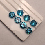Large 12mm 6.0ct Round Cut Synthetic Sapphire Gemstone