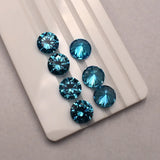 Large 12mm 6.0ct Round Cut Synthetic Sapphire Gemstone