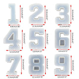 Large Numbers Ornaments Silicone Mold for Resin Crafts