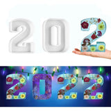 Large Numbers Ornaments Silicone Mold for Resin Crafts
