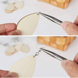 Unfinished Wooden Earrings Teardrop Round Pendant Kit