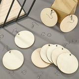 Unfinished Wooden Earrings Teardrop Round Pendant Kit