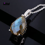 Labradorite Pendant Necklace 925 Silver Jewelry Anniversary Gift