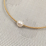 Natural Freshwater Pearl Copper Ring Necklace Set