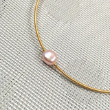Natural Freshwater Pearl Copper Ring Necklace Set