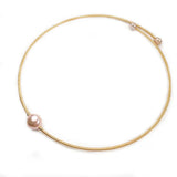 Natural Freshwater Pearl Copper Ring Necklace Set