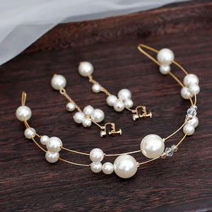 Large Pearl Hair Band Bridal Headwear Wedding Accessories