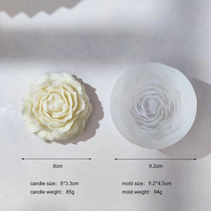 3D Peony Flower Silicone Candle Mold DIY Soap Plaster Resin Cake Baking