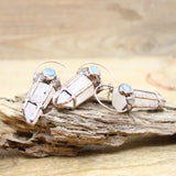 Quartz Point Kyanite Pendant Antique Copper Boho Jewelry