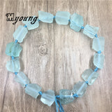 Raw Blue-Topazs Nugget Loose Beads for DIY Jewelry