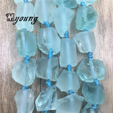 Raw Blue-Topazs Nugget Loose Beads for DIY Jewelry