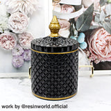 Resin Box Molds with Lids, 3D Jar Mold, Trinket Storage Container