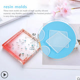 Resin Silicone Molds Set: Round, Square, Rectangle, Heart, Oval Shape