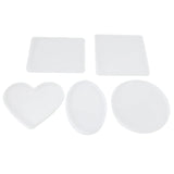 Resin Silicone Molds Set: Round, Square, Rectangle, Heart, Oval Shape
