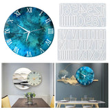 Round Clock Resin Epoxy Molds Wall Decor Manualidades Room Ornaments