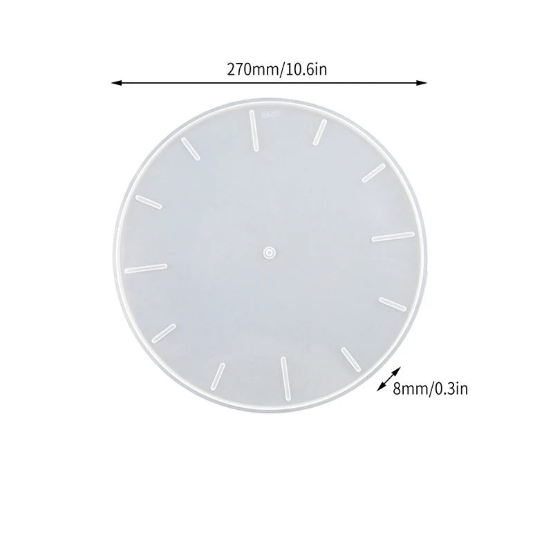 Round Clock Resin Epoxy Molds Wall Decor Manualidades Room Ornaments