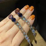 Zircon Crystal Earrings Pendant Tassel Jewelry Gothic Accessories