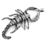 Large Scorpion Stainless Steel Pendant Biker Mens Boys Jewelry