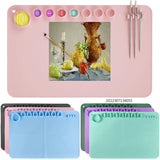 Large Silicone Oil Painting Drawing Pad 6 Colors Kids DIY Clay Tool