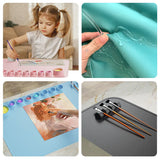Large Silicone Oil Painting Drawing Pad 6 Colors Kids DIY Clay Tool