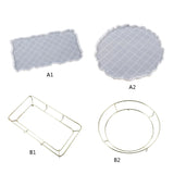 Silicone Resin Tray Mold with Irregular Edge Checkerboard Pattern
