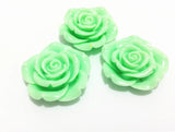 42MM Green Chunky Flower Beads Fit Chunky Necklace, 50pcs/lot