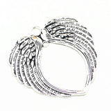 Large Angel Wings Pendants Charm in Circle Christmas Tree Ornament