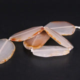 Natural Agates Faceted Slab Nugget Loose Beads 6PCS/strand