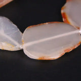 Natural Agates Faceted Slab Nugget Loose Beads 6PCS/strand