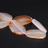 Natural Agates Faceted Slab Nugget Loose Beads 6PCS/strand