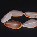 Natural Agates Faceted Slab Nugget Loose Beads 6PCS/strand