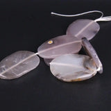 Natural Grey Agates Faceted Slab Slice Nugget Loose Beads