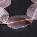 Natural Grey Agates Faceted Slab Slice Nugget Loose Beads