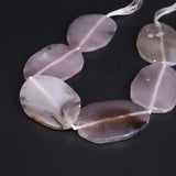 Natural Grey Agates Faceted Slab Slice Nugget Loose Beads